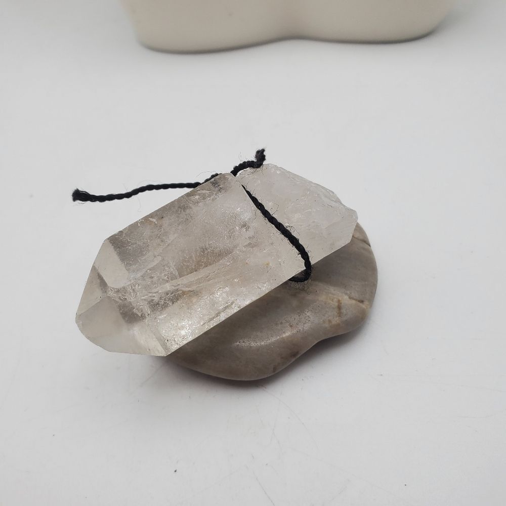 Witchy clear healing quartz pendant for‎ necklace pure stone